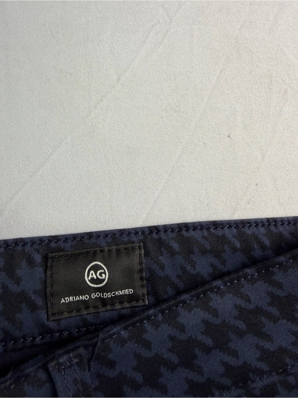 AG Adriano Goldschmied Farrah skinny pants jeans houndstooth navy 27 - Picture 7 of 9
